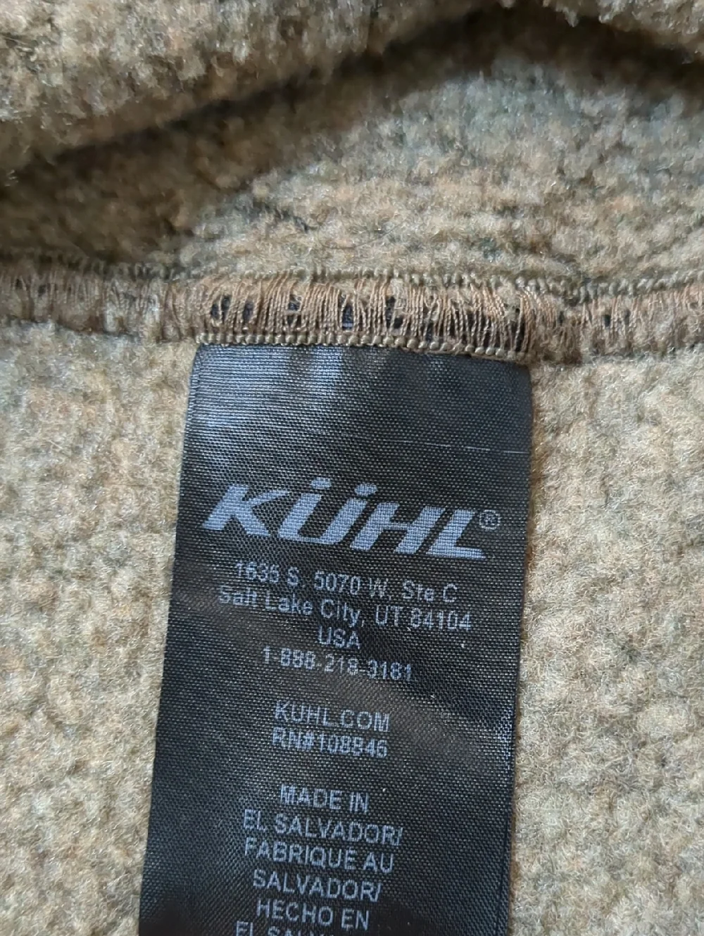 Kuhl Men's M Interceptr 1/4 Zip Fleece Oatmeal Brown Jacket